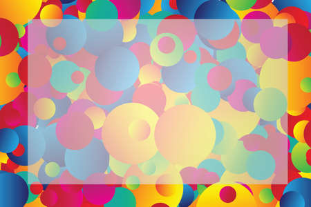 Bright frame with circles - vectorのイラスト素材