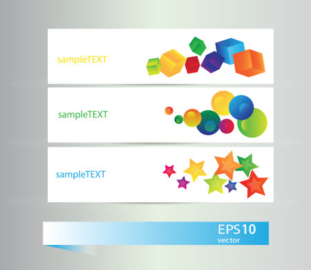 Vector set of bannersのイラスト素材
