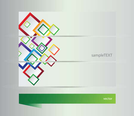 Colorful Square banners のイラスト素材