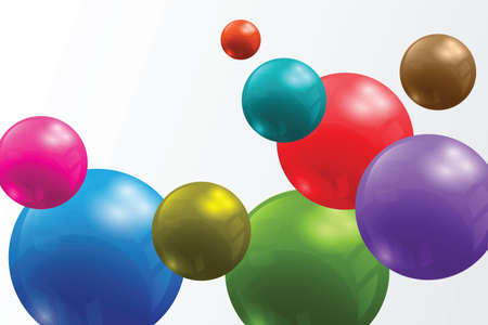 Bright abstract  with ballsのイラスト素材