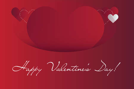 Valentine's day with heartsのイラスト素材