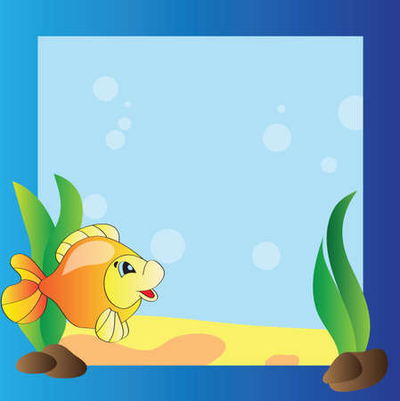 Vector frame - the marine lifeのイラスト素材