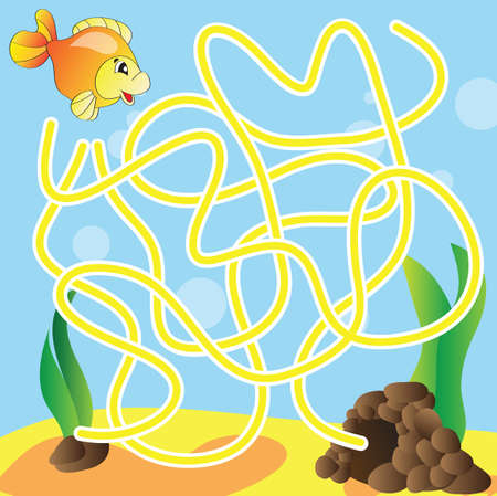 Vector puzzle for kids  - the marine lifeのイラスト素材
