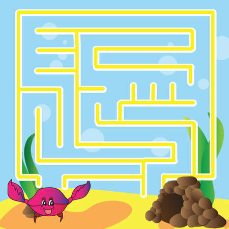 Vector puzzle for kids  - the marine lifeのイラスト素材