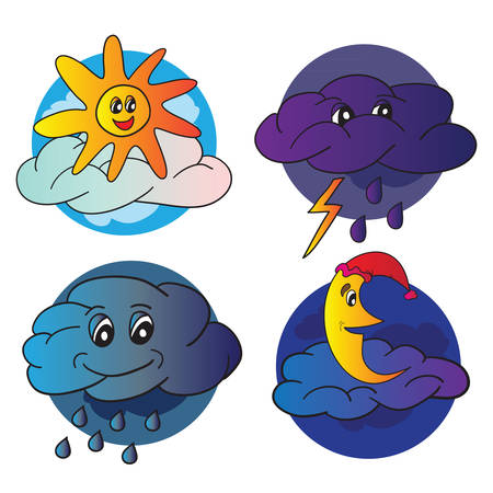 Weather icons design - vector illustrationのイラスト素材