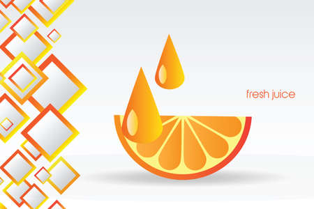 Juicy orange のイラスト素材