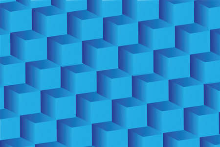 abstract image of cubes background in blue tonedのイラスト素材