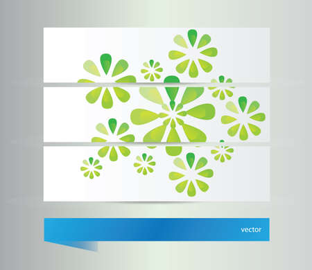 Abstract flowers banner -vector setのイラスト素材