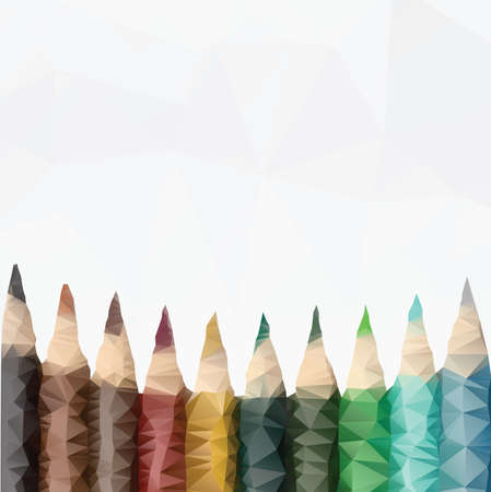 Geometric pencil For infographic, catalog, flyer or otherのイラスト素材