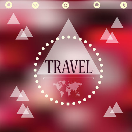 Vector watercolor map,  Travel - Blurred Backgroundのイラスト素材