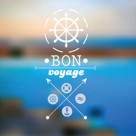 Travel card - Vector Blurred Backgroundのイラスト素材