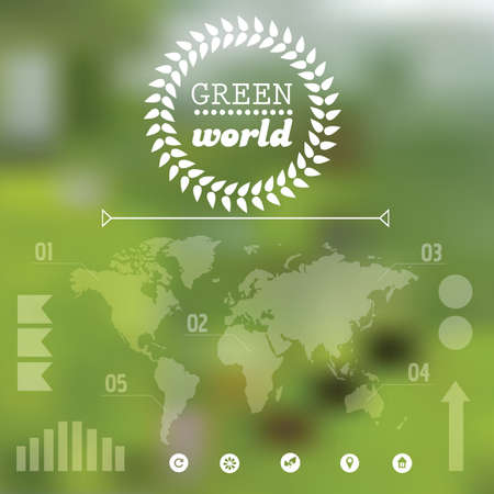 Vector blurred landscape. Eco designのイラスト素材