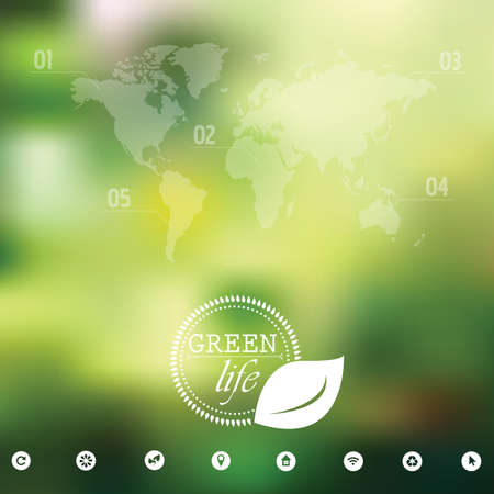 Vector blurred landscape - ecology, nature のイラスト素材