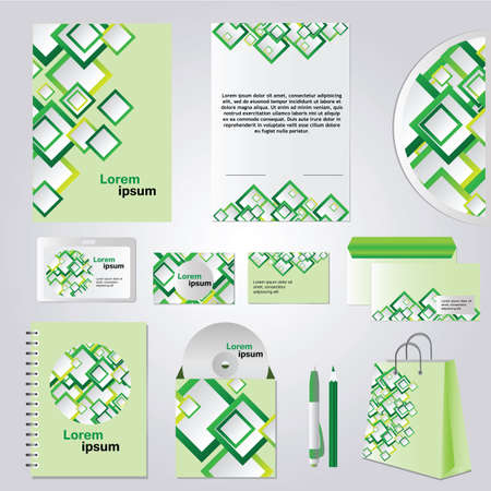 Green corporate style - Corporate Identity set のイラスト素材