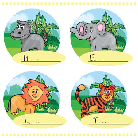 Word game for kids - What is drawn on the pictureのイラスト素材