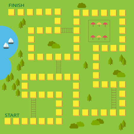 Vector illustration of board game for childrenのイラスト素材