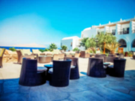 Bright overview picture of picturesque countryside in Egypt - blurred background for the site or brochures on tourismの写真素材