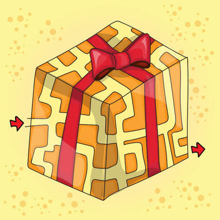 Maze game for children - Vector Illustration - funny giftのイラスト素材