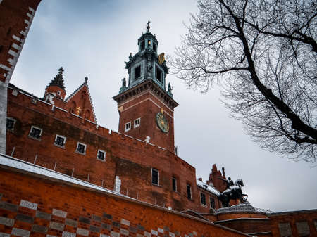 Famous Wawel Royal Castle in Krakow - Polandのeditorial素材