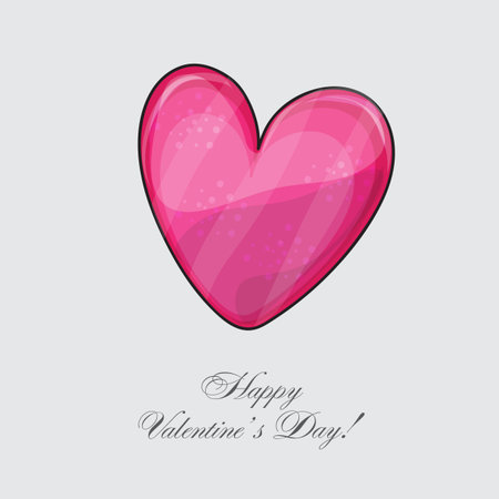 Red heart classic valentines day vector illustrationのイラスト素材