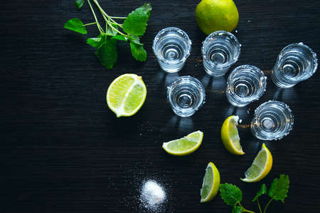 Silver tequila - Traditional Mexican drinkの写真素材