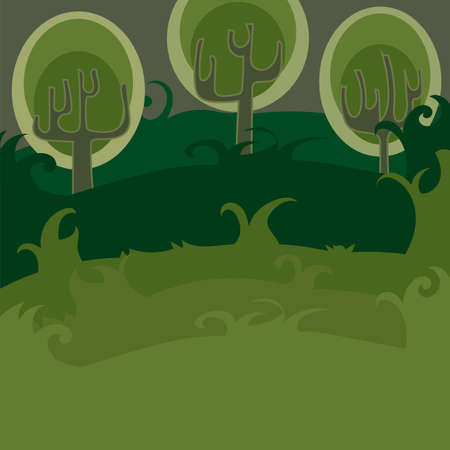 Forest of magic trees Vectorのイラスト素材