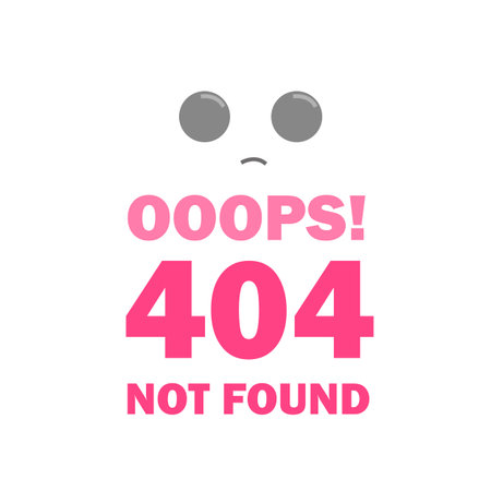 404 error Page not found emoticon - vector illustration