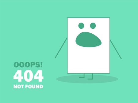 404 error Page not found emoticon - vector illustration