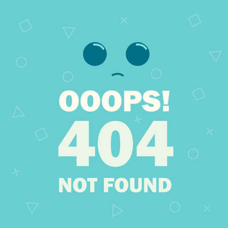 404 error Page not found emoticon - vector illustration. Website Modern creative conceptのイラスト素材