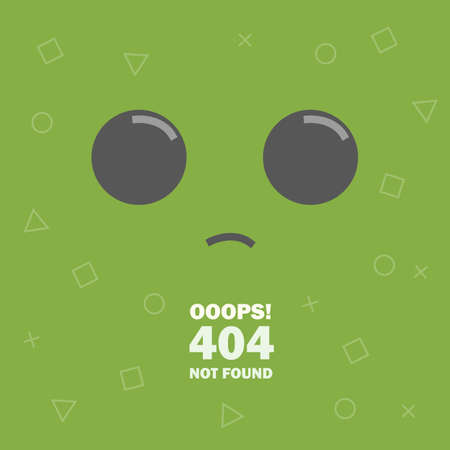 404 error Page not found emoticon - modern vector illustrationのイラスト素材