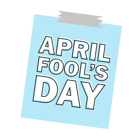 April Fools Day text and funny element vector illustration for greeting card, ad, promotion, poster, flier, blog, article, marketing, signage, emailのイラスト素材