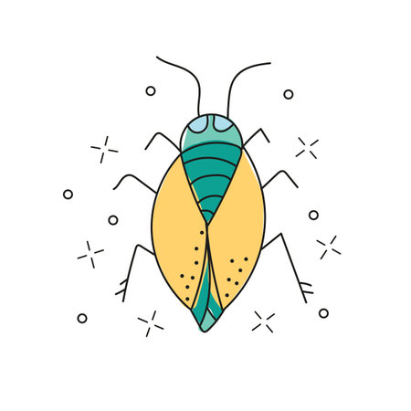 hand drawn doodle icon. Insect vector sketch illustration for print, web, mobile and infographics isolated on white background.のイラスト素材