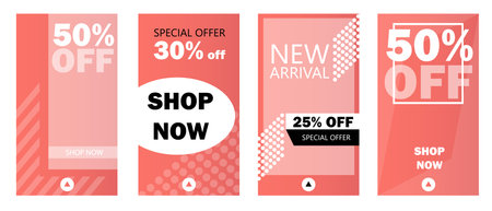 Set Of Instagram Stories Sale Banner Background Instagram