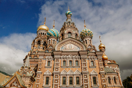 The Church of the Savior on Spilled Blood, St. Petersburg, Russia. 17 September 2021. Historical...