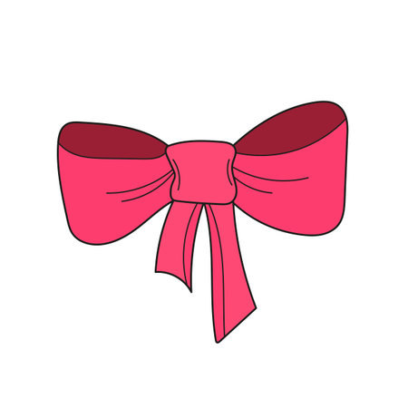 Simple cartoon icon. Cartoon bow icon on the white background for your design. Vector illustration.