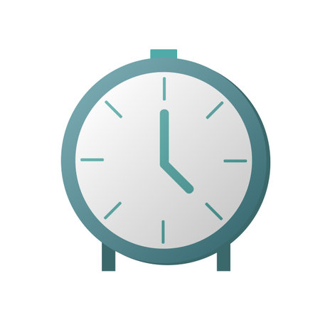 Clock icon in flat style isolated on background. Clock icon page symbol for your web site design...