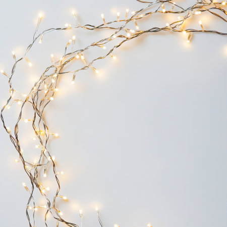 Twinkling fairy lights, perfect for creating a magical atmosphere.の素材