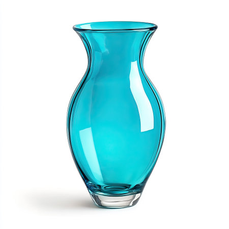 A vibrant blue vase, perfect for floral arrangements.の素材