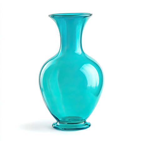 A vibrant blue vase, perfect for floral arrangements.の素材