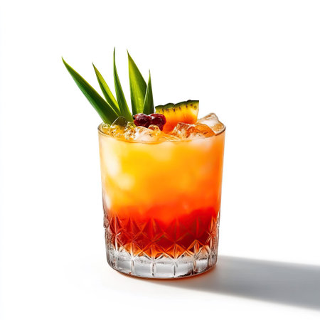 A colorful tequila sunrise, perfect for summer vibes.の素材