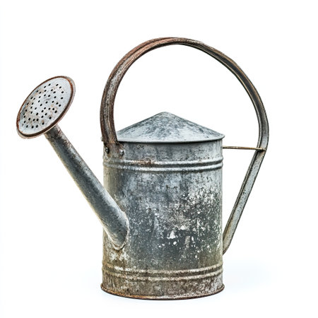 Vintage Watering Can on White Backgroundの素材