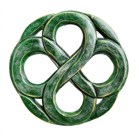 Detailed Celtic Knot on White Backgroundの素材