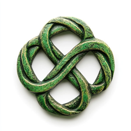 Detailed Celtic Knot on White Backgroundの素材