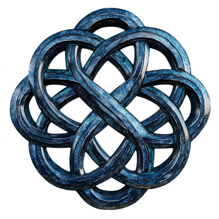 Detailed Celtic Knot on White Backgroundの素材