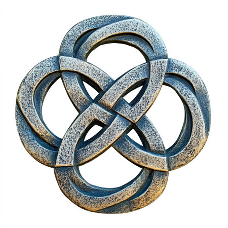 Detailed Celtic Knot on White Backgroundの素材