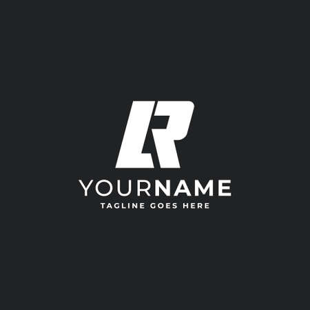 L and R Letter Initials Logo Designのイラスト素材