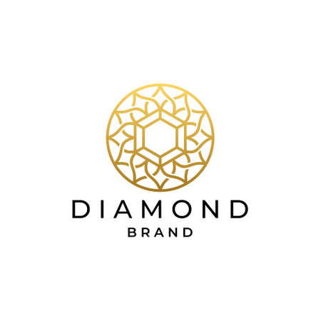 Luxury Diamond Brand Logo Templateのイラスト素材