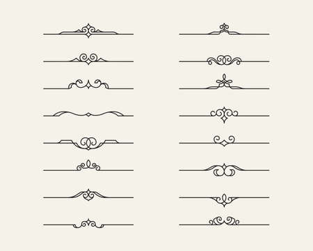 set of floral dividers frames collectionのイラスト素材