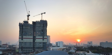 Morning light in bangkok Thailandの素材