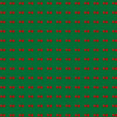 cherry in green background green back cherry patternのイラスト素材